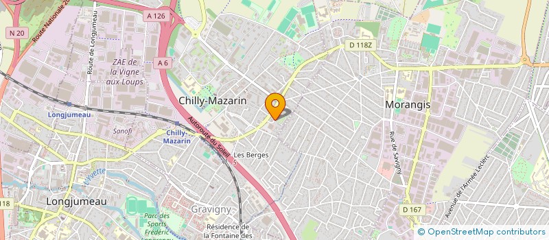 localisation de l'entreprise SYND.COPR. RES. LES PEUPLIERS   R FRANCO  CHILLY-MAZARIN