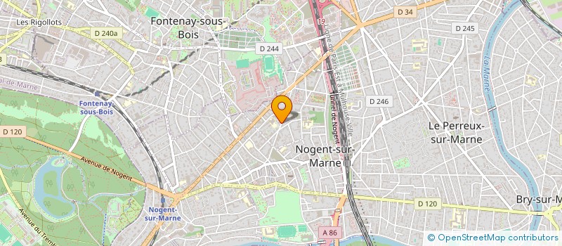 localisation de l'entreprise SYND.COPR. RES STEPHANIE 45 RUE THIERS 9 à NOGENT-SUR-MARNE