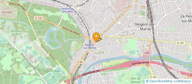 localisation de l'entreprise SYND.COPR. RESID LECLERC 1 RUE VICTOR B à NOGENT-SUR-MARNE