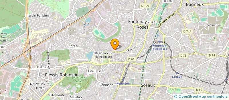 localisation de l'entreprise SYND COPR RESIDENCE LES PAROUSEAUX 92 FONTENAY AUX ROSES à FONTENAY-AUX-ROSES