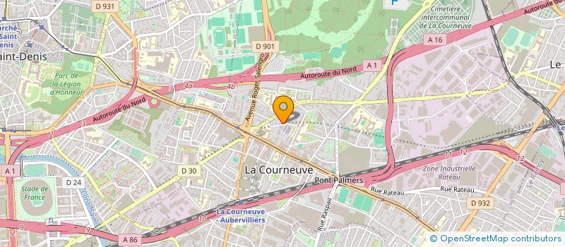 localisation de l'entreprise SYND.COPR. RUE LOUISE MICHEL    RES POIN à LA COURNEUVE