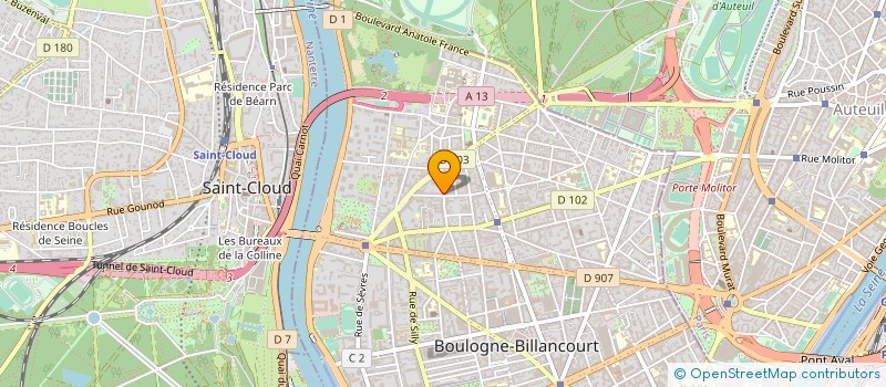 localisation de l'entreprise SYND COPRO 012 RUE DE BILLANCOURT à BOULOGNE-BILLANCOURT