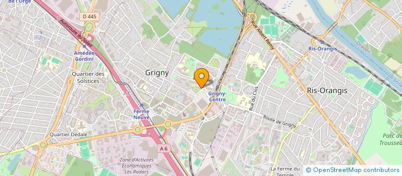 localisation de l'entreprise SYND COPRO 1 3 5 AV DES SABLONS à GRIGNY