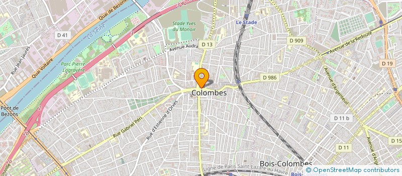 localisation de l'entreprise SYND COPRO 1 A 7 R DU BOURNARD à COLOMBES