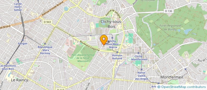 localisation de l'entreprise SYND COPRO 1 ALLEE PIERRE DE RONSARD à CLICHY-SOUS-BOIS