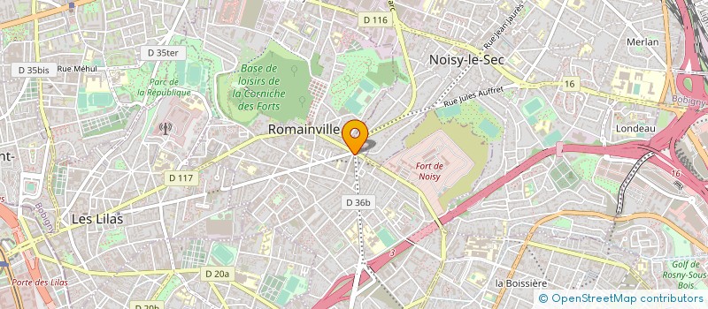 localisation de l'entreprise SYND COPRO 1 AV DE LA REPUBLIQUE à ROMAINVILLE