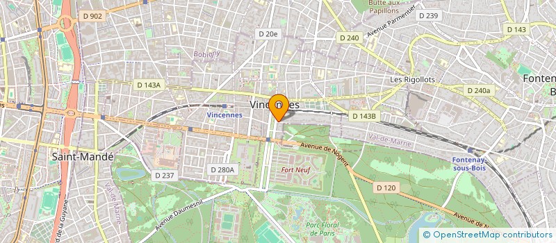 localisation de l'entreprise SYND COPRO 1 AV FOCH à VINCENNES
