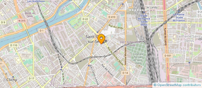 localisation de l'entreprise SYND COPRO 1 R ALLIANCE 93 ST OUEN à SAINT-OUEN-SUR-SEINE