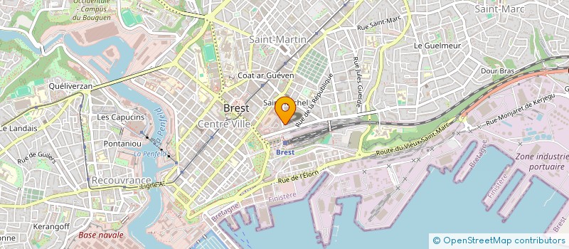 localisation de l'entreprise SYND.COPRO.1 R.DE KERSAINT  BREST
