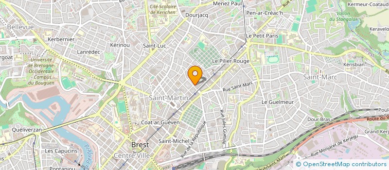 localisation de l'entreprise SYND COPRO 1 RUE DR POULIQUEN à BREST