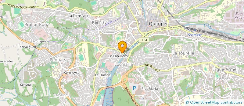 localisation de l'entreprise SYND COPRO 10 RUE DE PONT L ABBE  QUIMPER
