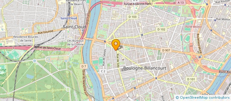 localisation de l'entreprise SYND COPRO 103 105 AVE MORIZET à BOULOGNE-BILLANCOURT