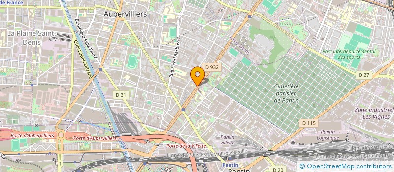 localisation de l'entreprise SYND COPRO 105 AVE JEAN JAURES  AUBERVILLIERS