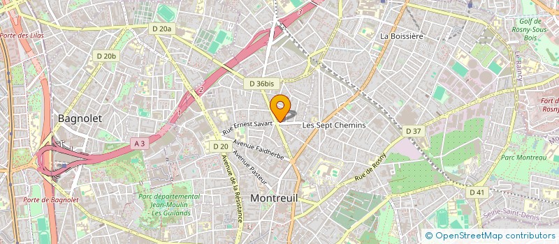 localisation de l'entreprise SYND COPRO 107 RUE ERNEST SAVART  MONTREUIL