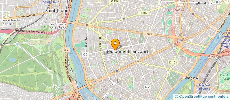 localisation de l'entreprise SYND COPRO 108 RUE BILLANCOURT à BOULOGNE-BILLANCOURT