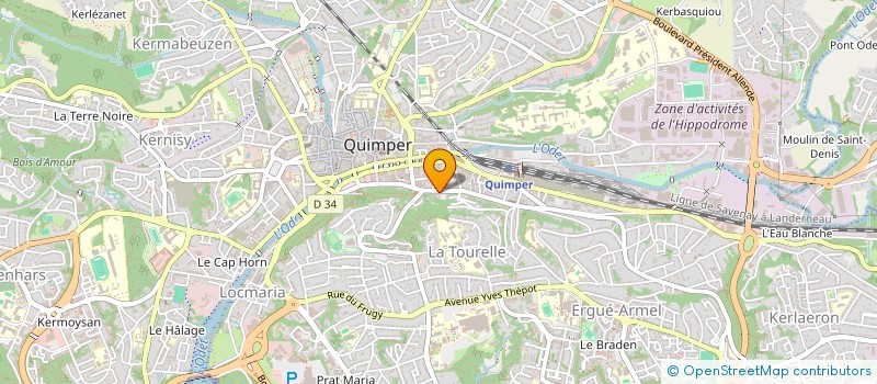 localisation de l'entreprise SYND COPRO 11 R JEAN JAURES  QUIMPER