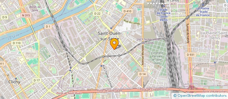 localisation de l'entreprise SYND COPRO 11 RUE DE L HERMET à SAINT-OUEN-SUR-SEINE