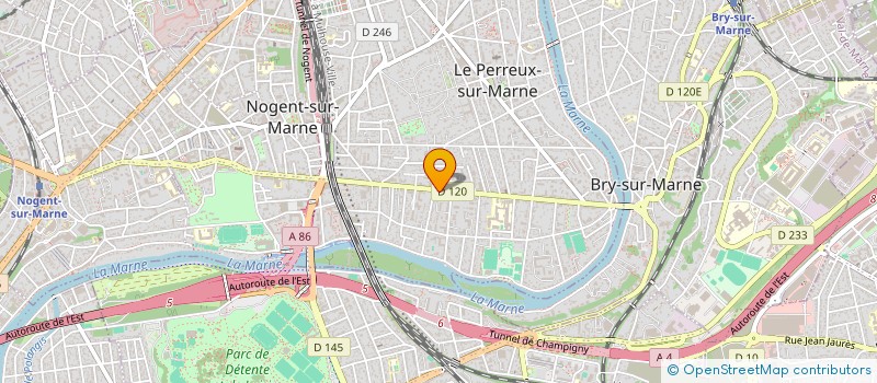 localisation de l'entreprise SYND COPRO 110 R P BROSSOLETTE  LE PERREUX-SUR-MARNE