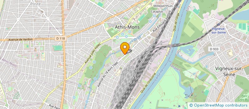 localisation de l'entreprise SYND COPRO 117 AVE DU 18 AVRIL  ATHIS-MONS