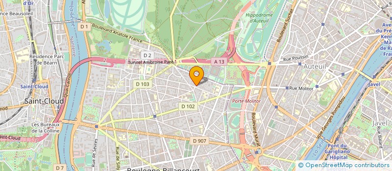 localisation de l'entreprise SYND COPRO 12 R DES PINS à BOULOGNE-BILLANCOURT