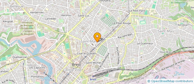 localisation de l'entreprise SYND COPRO 12 RUE BUGEAUD à BREST