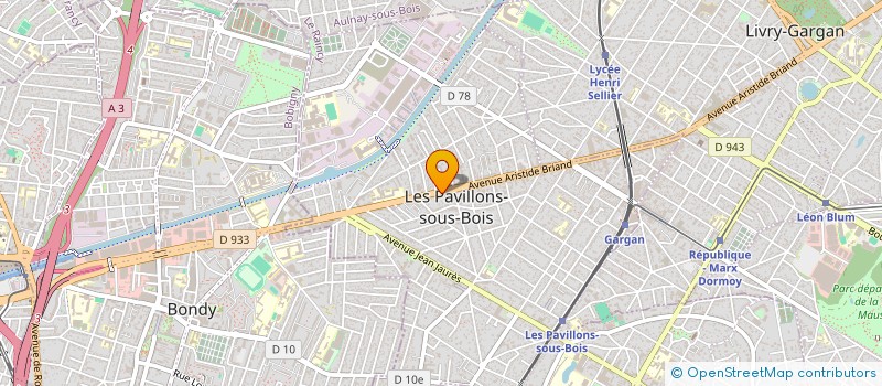 localisation de l'entreprise SYND COPRO 120 AV A.BRIAND à LES PAVILLONS-SOUS-BOIS