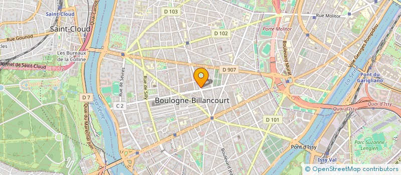 localisation de l'entreprise SYND COPRO 121 BD JEAN JAURES  BOULOGNE-BILLANCOURT
