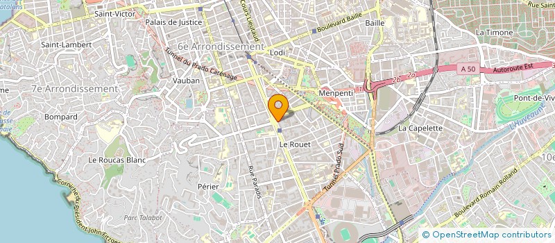 localisation de l'entreprise SYND COPRO 123 AV DU PRADO à MARSEILLE