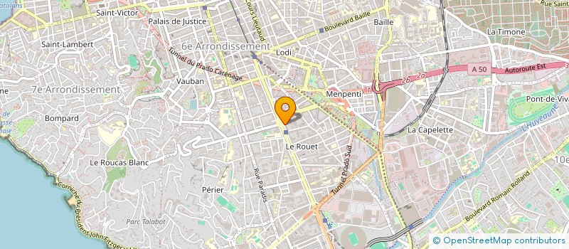localisation de l'entreprise SYND COPRO 125 AV DU PRADO à MARSEILLE