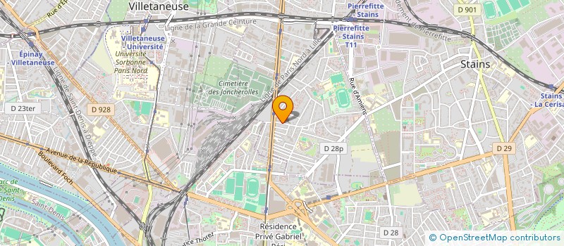 localisation de l'entreprise SYND COPRO 13 15 AVE NUNGESSER ET COLI à PIERREFITTE-SUR-SEINE