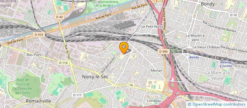 localisation de l'entreprise SYND COPRO 13 BD GAMBETTA à NOISY-LE-SEC