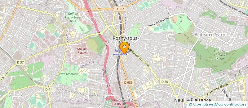 localisation de l'entreprise SYND COPRO 13 R GAMBETTA à ROSNY-SOUS-BOIS