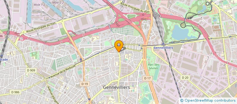 localisation de l'entreprise SYND COPRO 13 R J.JAURES-25 R AGUADO à GENNEVILLIERS