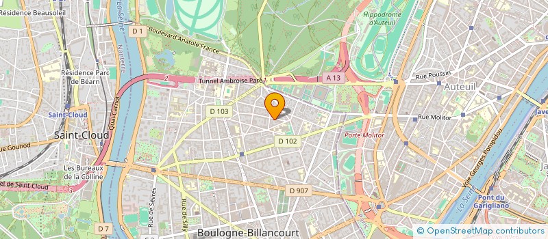 localisation de l'entreprise SYND COPRO 13 R MOREAU VAUTHIER à BOULOGNE-BILLANCOURT