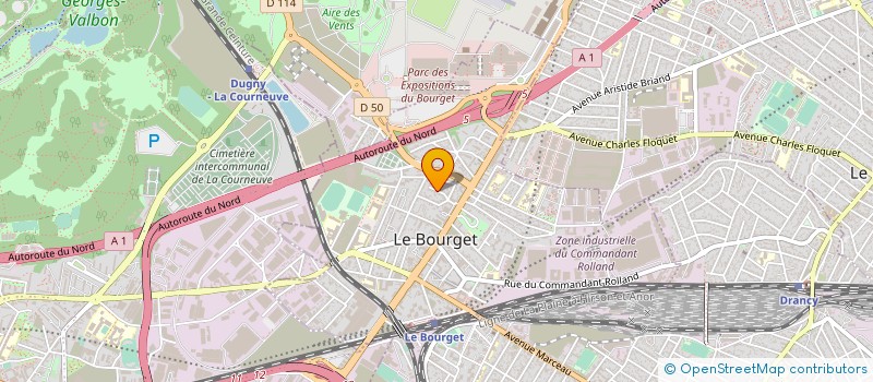 localisation de l'entreprise SYND COPRO 13 RUE PIERRE CURIE à LE BOURGET