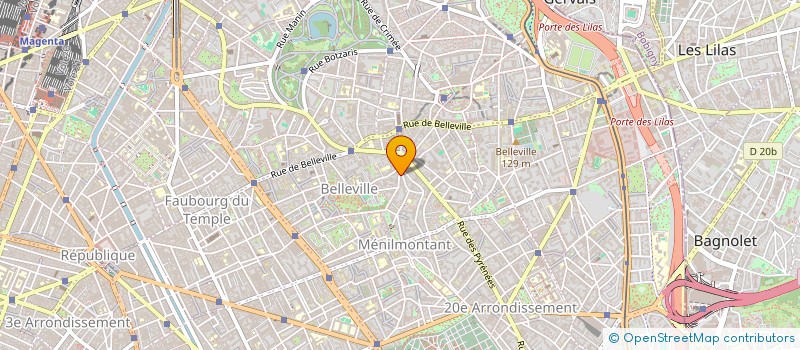 localisation de l'entreprise SYND COPRO 134 RUE DES COURONNES PARIS  PARIS