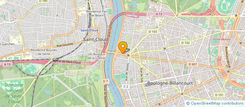 localisation de l'entreprise SYND COPRO 14 AV MAL DE LATTRE DE TASSIGNY à BOULOGNE-BILLANCOURT