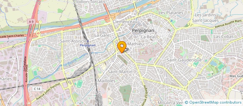 localisation de l'entreprise SYND COPRO 14 R DOCTEUR RIVES  PERPIGNAN