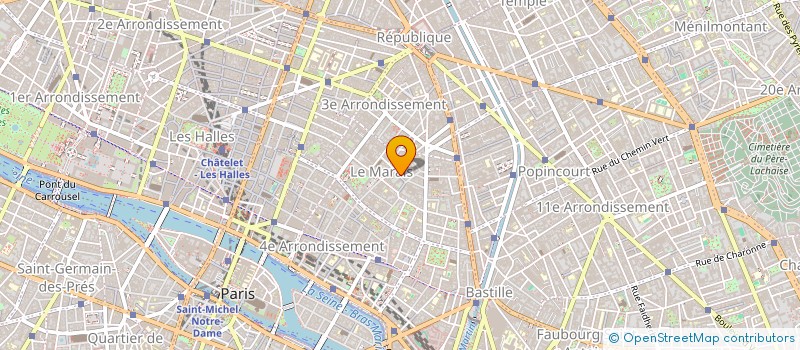 localisation de l'entreprise SYND COPRO 14 RUE COUTURES SAINT GERVAIS  PARIS