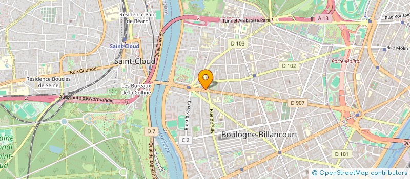 localisation de l'entreprise SYND COPRO 146 ROUTE DE LA REINE à BOULOGNE-BILLANCOURT