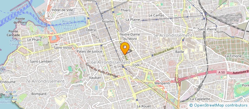 localisation de l'entreprise SYND COPRO 148 COURS LIEUTAUD à MARSEILLE