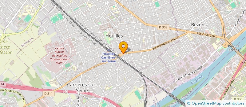 localisation de l'entreprise SYND COPRO 15 B R JEAN JAURES  HOUILLES