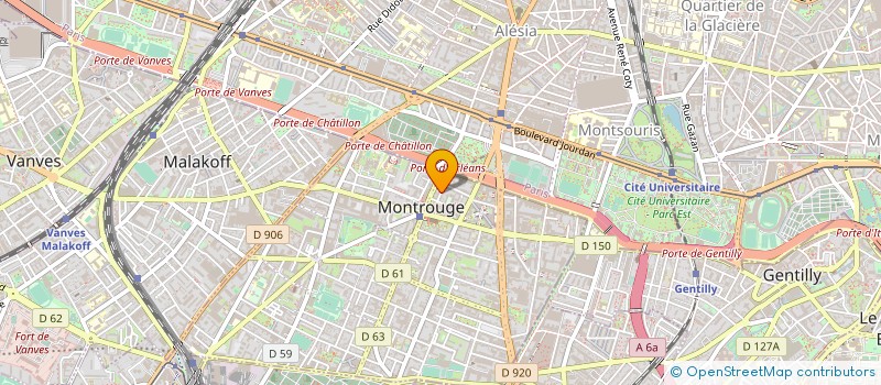 localisation de l'entreprise SYND COPRO 16 R EDGAR QUINET  MONTROUGE