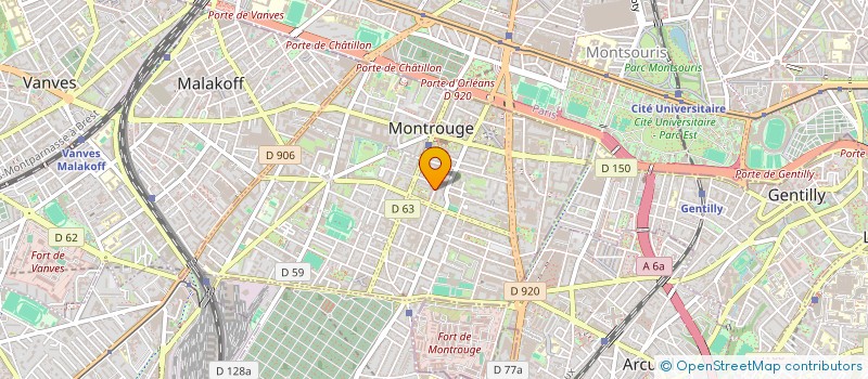 localisation de l'entreprise SYND COPRO 16 R VICTOR HUGO  MONTROUGE