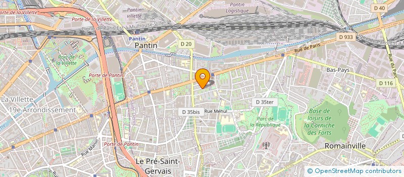 localisation de l'entreprise SYND COPRO 16 RUE DE LA PAIX  PANTIN