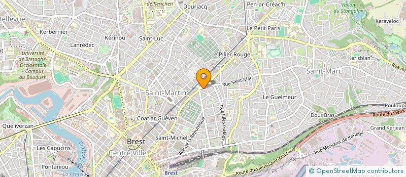 localisation de l'entreprise SYND COPRO 17 R ST MARC à BREST