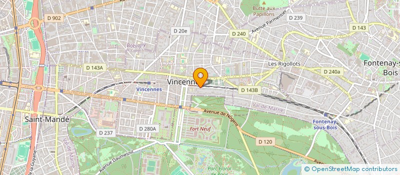localisation de l'entreprise SYND COPRO 18-20 AV PIERRE BROSSOLETTE à VINCENNES