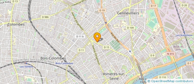 localisation de l'entreprise SYND COPRO 184 BD VOLTAIRE à ASNIERES-SUR-SEINE