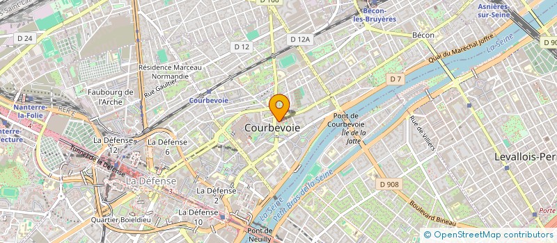 localisation de l'entreprise SYND COPRO 2 A 8 BD ST DENIS à COURBEVOIE