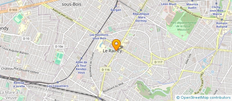 localisation de l'entreprise SYND COPRO 2 ALLEE BARATIN  LE RAINCY